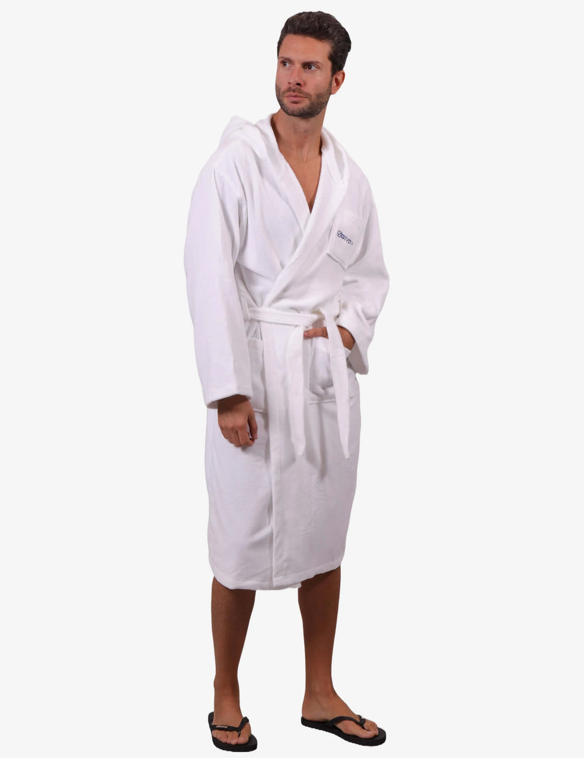 Kopalni plašč ACCAPPATOIO SCATOLATO 100% COTTON SPUGNA bela
