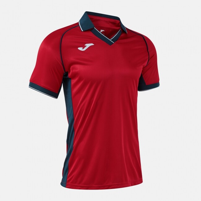 VINTAGE ECO RETRO SHORT SLEEVE T-SHIRT RED DARK NAVY RED-NAVY