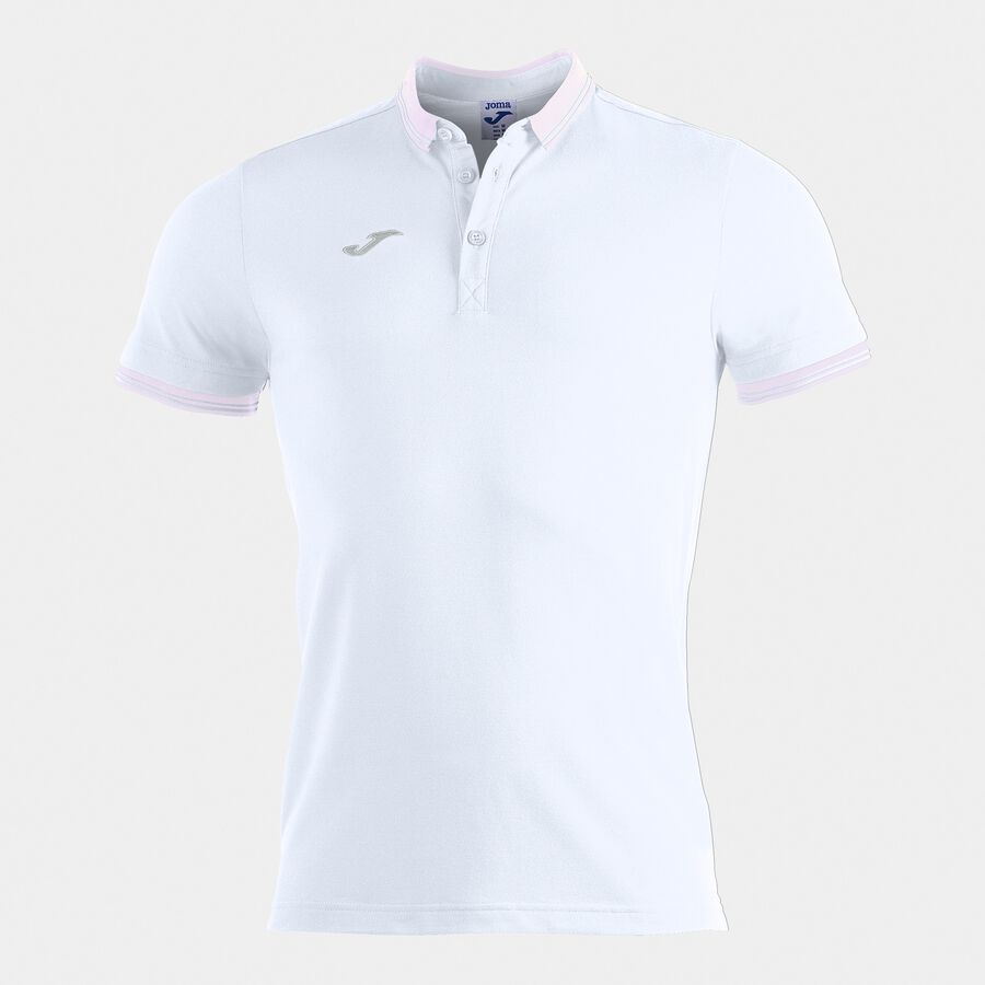 Polo majica S/S POLO SHIRT BALI II bela rožnata