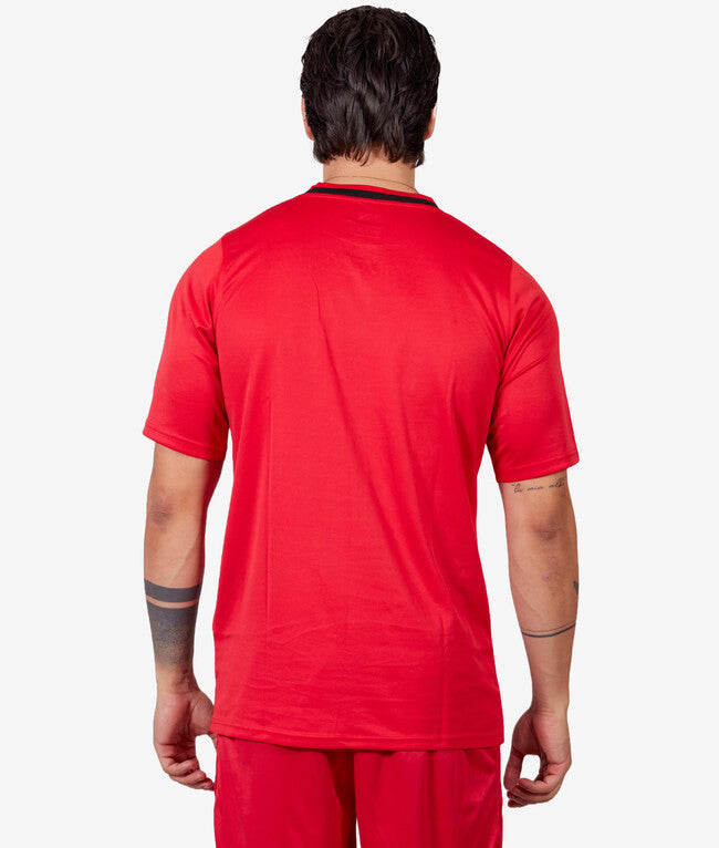 SHIRT GRAFITE INTERLOCK ROSSO/NERO