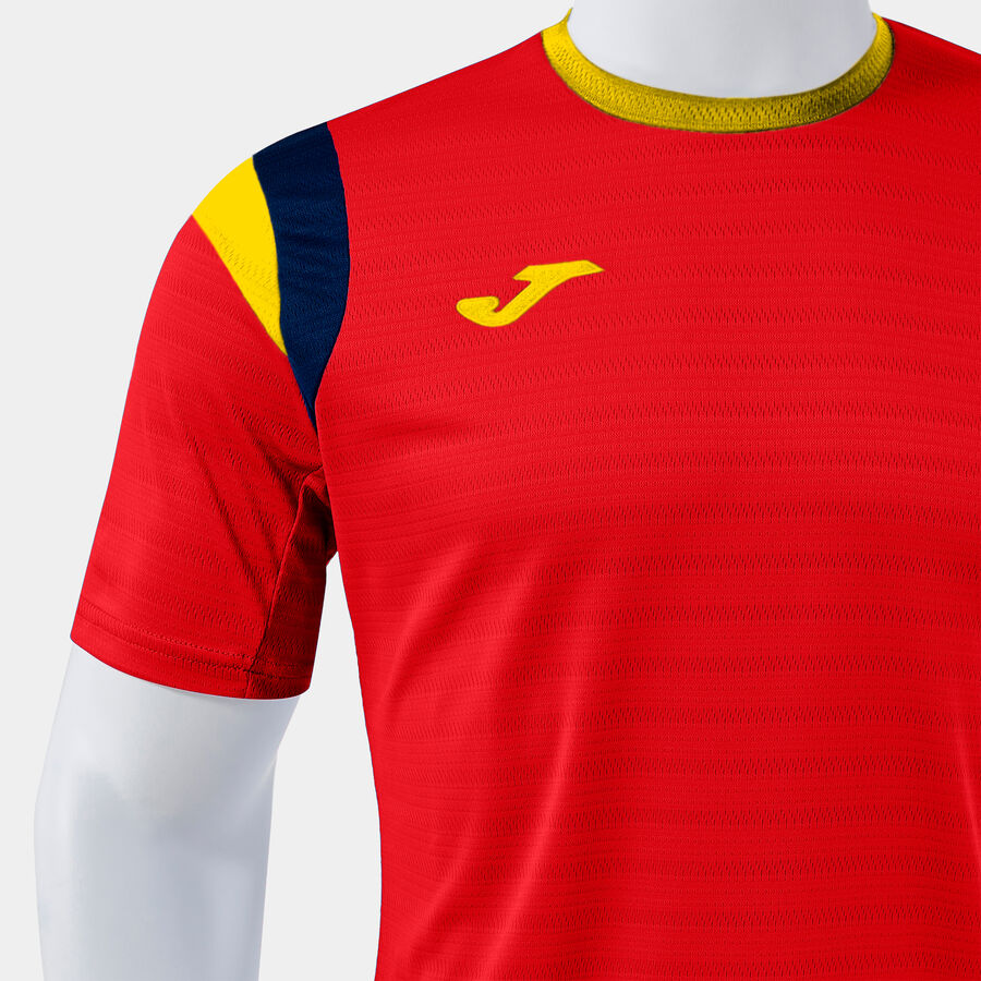 Majica TERRA SHORT SLEEVE T-SHIRT živo rožnata - rdeča rumena