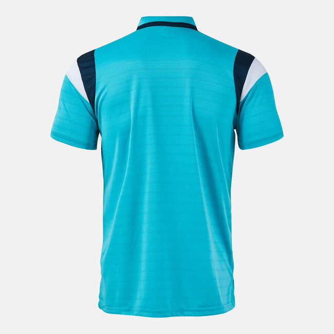 TERRA SHORT SLEEVE POLO FLUOR TURQUOISE DARK NAVY FLUOR TURQUOISE