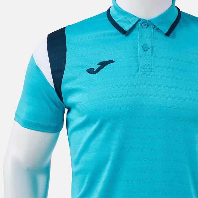 TERRA SHORT SLEEVE POLO FLUOR TURQUOISE DARK NAVY FLUOR TURQUOISE