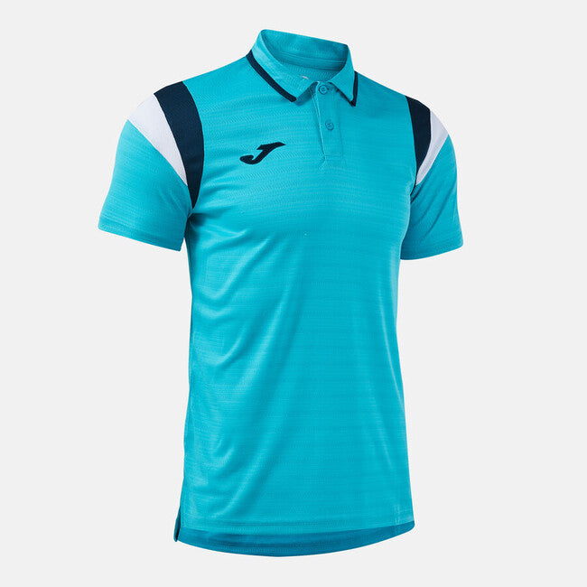 TERRA SHORT SLEEVE POLO FLUOR TURQUOISE DARK NAVY FLUOR TURQUOISE