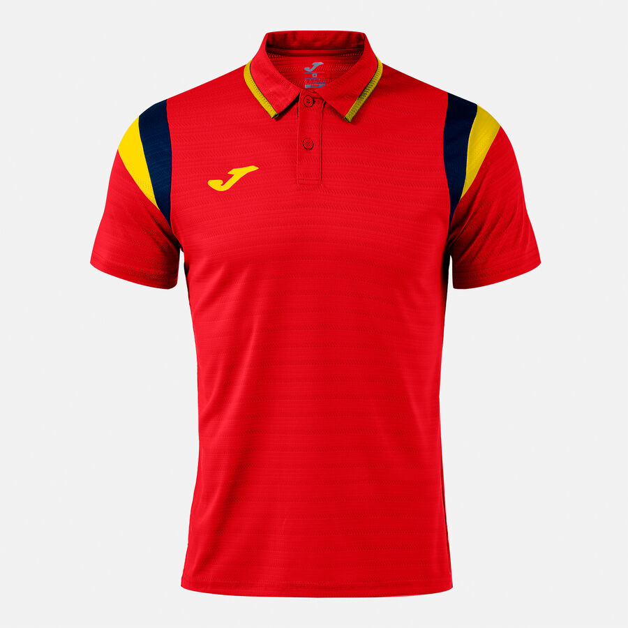 Polo majica TERRA SHORT SLEEVE POLO temno mornarsko modra - rdeča rumena
