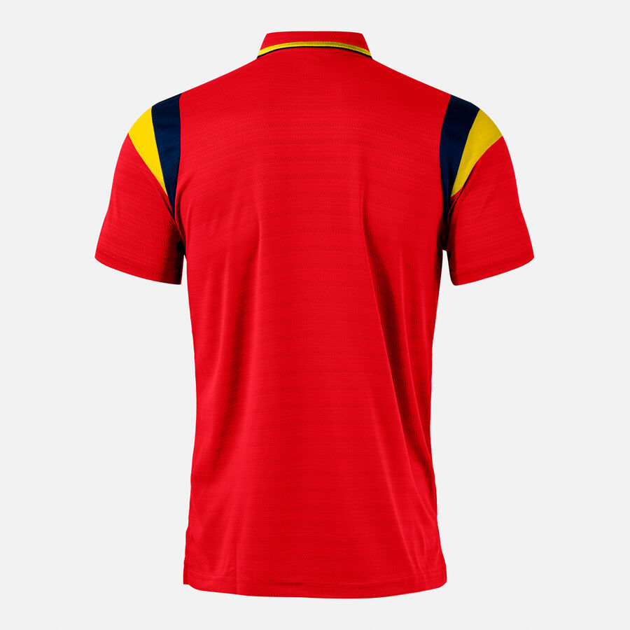 Polo majica TERRA SHORT SLEEVE POLO temno mornarsko modra - rdeča rumena