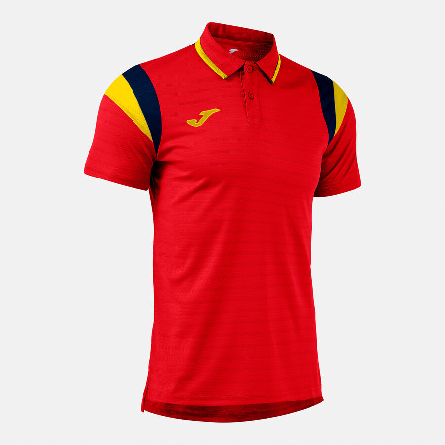 Polo majica TERRA SHORT SLEEVE POLO temno mornarsko modra - rdeča rumena