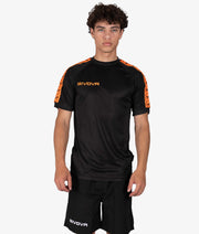 Majica T-SHIRT POLY BAND fluo oranžna-črna