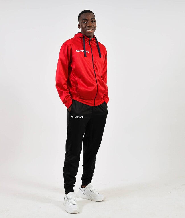 TUTA KING IN POLARFLEECE (SORRENTO) ROSSO/BLU