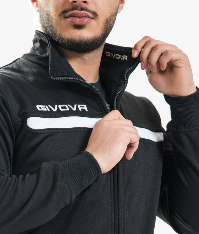 TUTA GIVOVA ONE FULL ZIP POLARFLEECE NERO/BIANCO