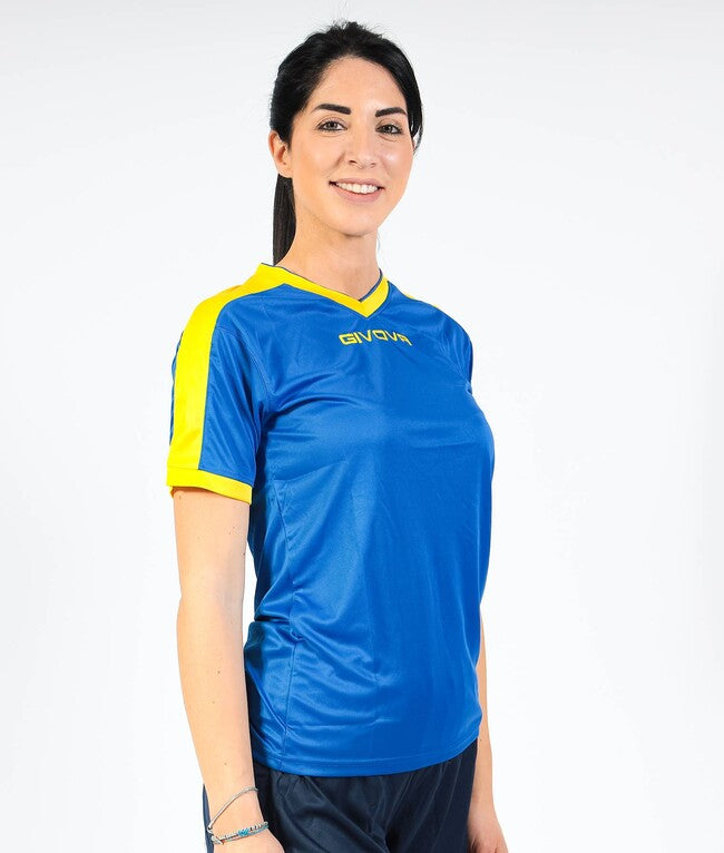 SHIRT REVOLUTION INTERLOCK AZZURRO/GIALLO