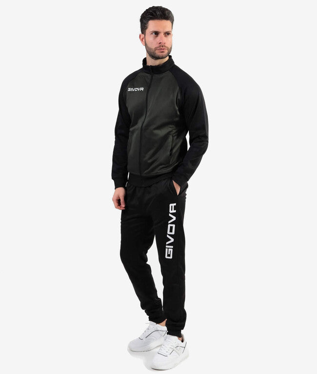 TUTA CUBA POLARFLEECE VERDE MILITARE/NERO