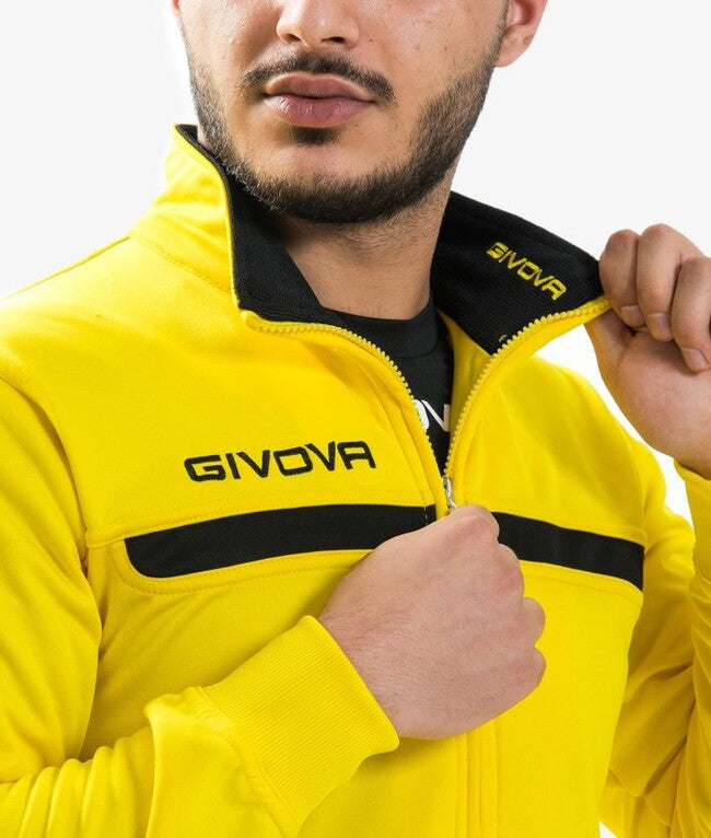 TUTA GIVOVA ONE FULL ZIP POLARFLEECE GIALLO/NERO