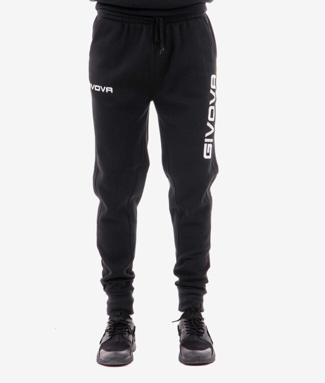 PANTA COTONE MOD. MOON BIG LOGO NERO