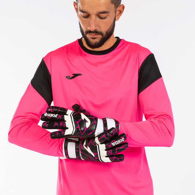 GK-PRO GOALKEEPER GLOVES BLACK-FUCHSIA