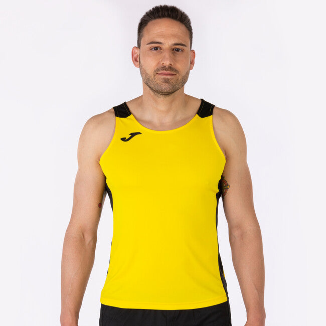T-SHIRT RECORD II YELLOW-BLACK
