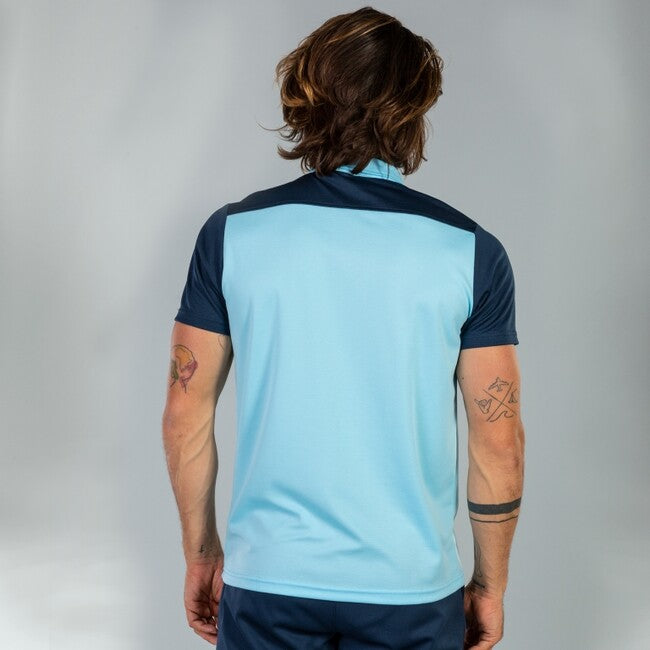 COMBI POLO SHIRT LIGHT BLUE-NAVY S/S SKY BLUE-NAVY