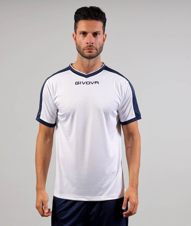 SHIRT REVOLUTION INTERLOCK BIANCO/BLU