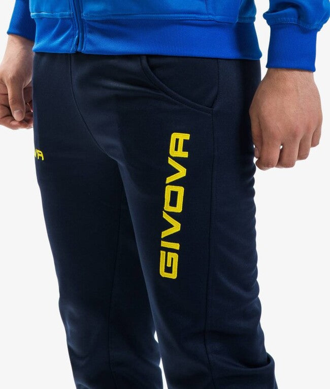 TUTA GIVOVA ONE FULL ZIP POLARFLEECE AZZURRO/GIALLO