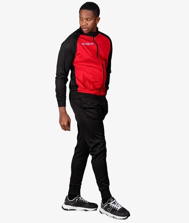 TUTA CUBA POLARFLEECE ROSSO/NERO