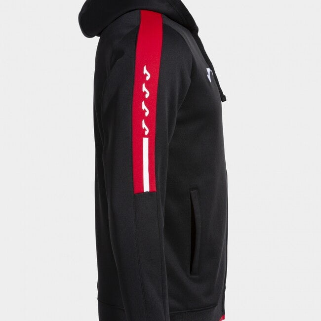 OLIMPIADA ZIP-UP HOODIE BLACK RED BLACK-RED