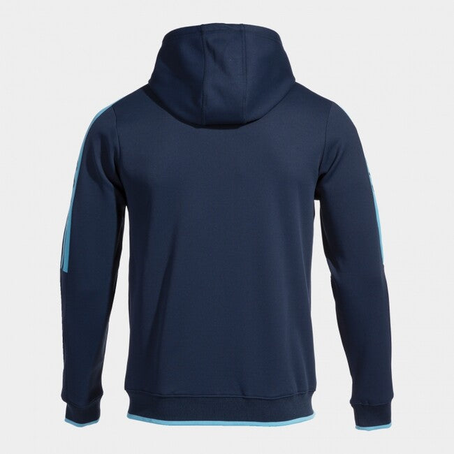 OLIMPIADA ZIP-UP HOODIE NAVY FLUOR TURQUOISE NAVY