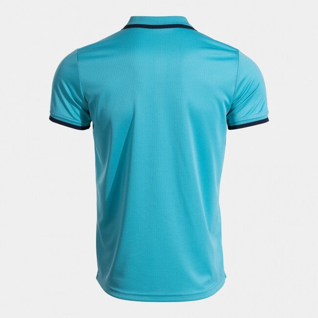 COMBI PREMIUM SHORT SLEEVE POLO FLUOR TURQUOISE NAVY BLUE FLUOR TURQUOISE