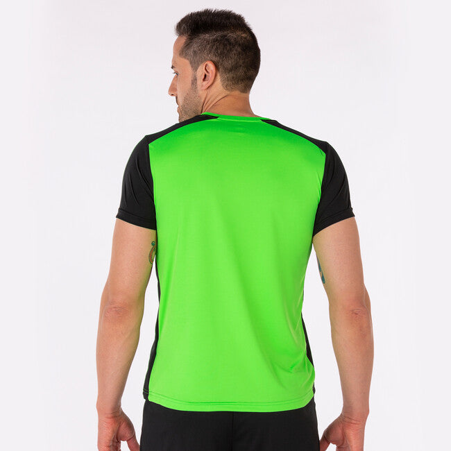 T-SHIRT RECORD II VERDE FLÚOR-NEGRO