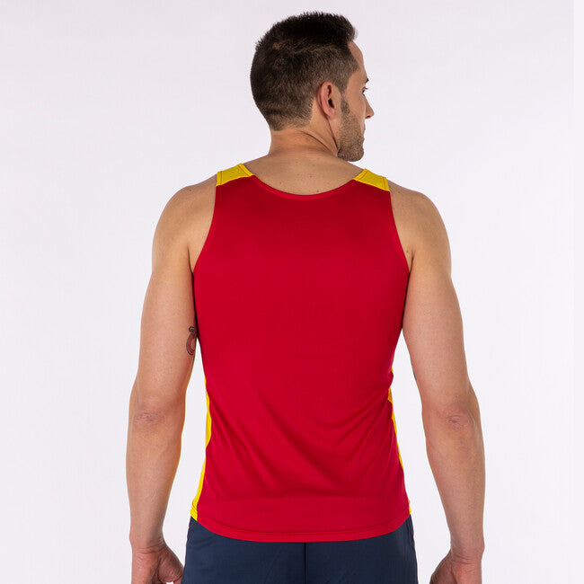 T-SHIRT RECORD II RED-YELLOW