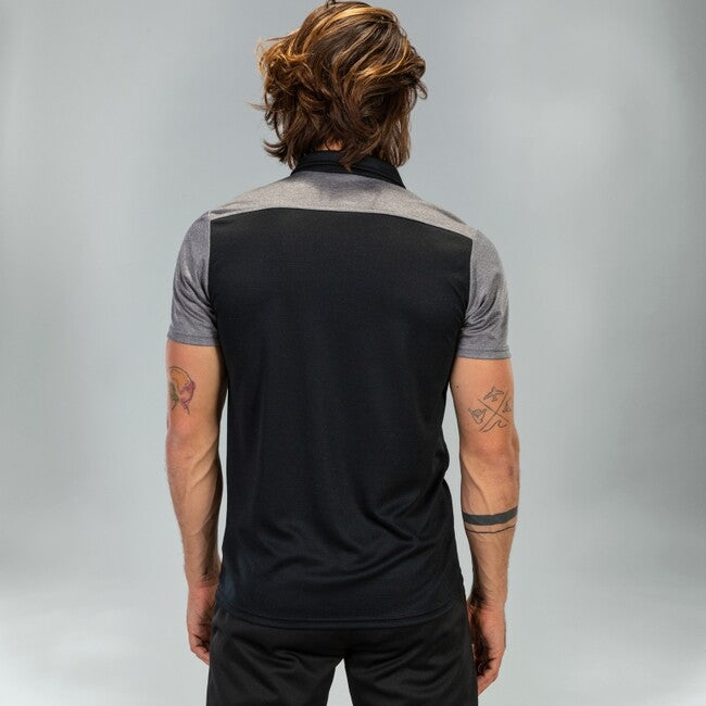 COMBI POLO SHIRT BLACK-GREY S/S BLACK-GREY