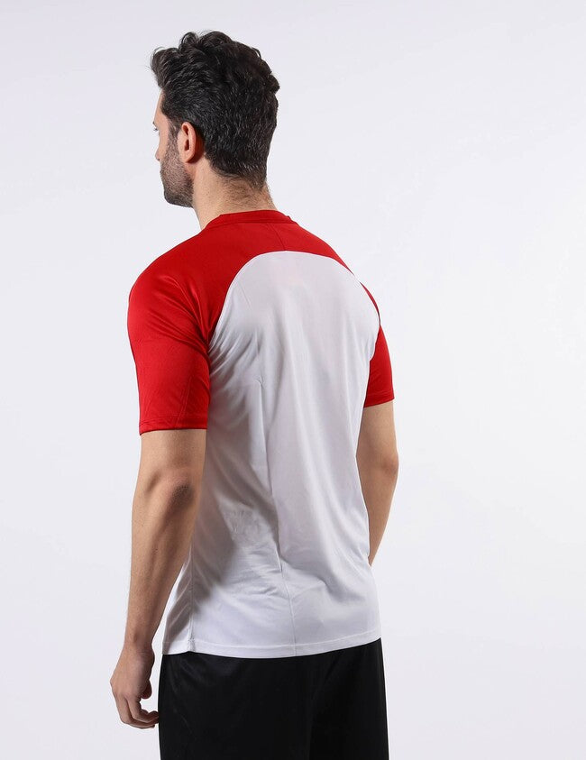 SHIRT CAPO INTERLOCK BIANCO/ROSSO