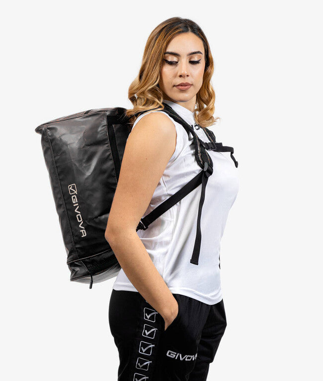 ZAINO BIKER IN ECOPELLE NERO