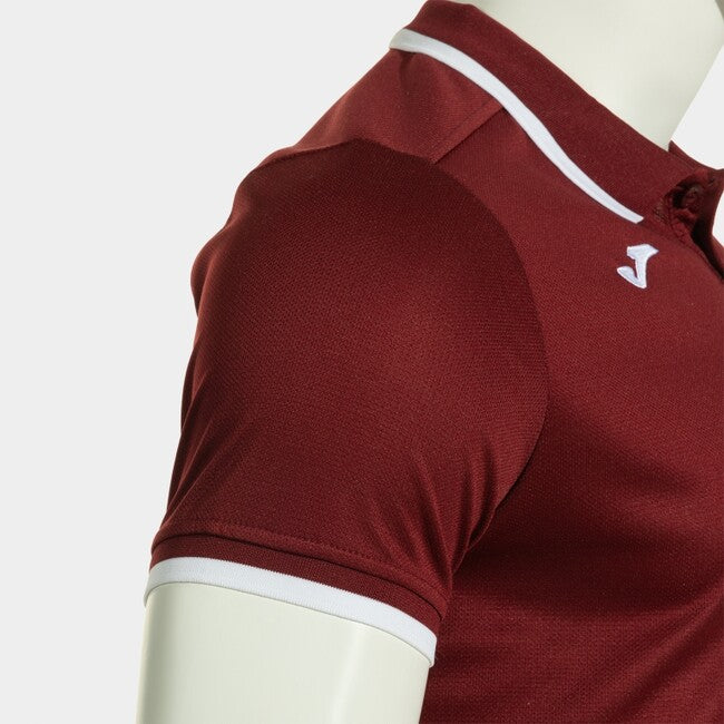 COMBI PREMIUM SHORT SLEEVE POLO BURGUNDY WHITE BURGUNDY