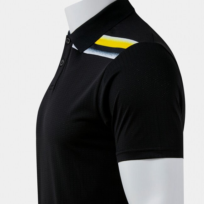 TOLEDO II SHORT SLEEVE POLO BLACK YELLOW BLACK-YELLOW