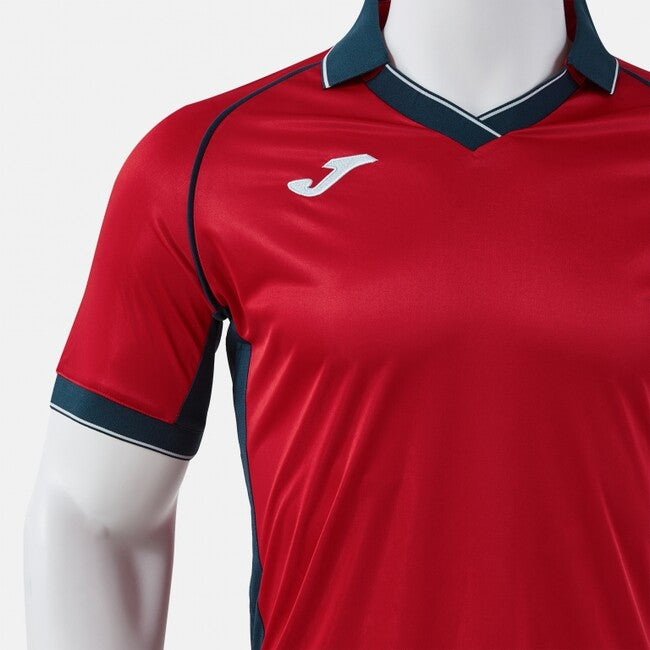 VINTAGE ECO RETRO SHORT SLEEVE T-SHIRT RED DARK NAVY RED-NAVY