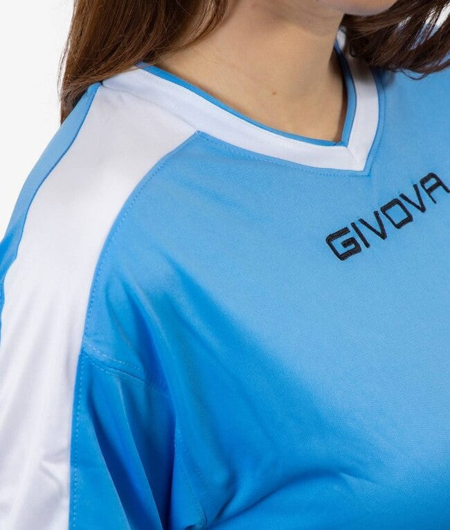 SHIRT REVOLUTION INTERLOCK CELESTE/BIANCO