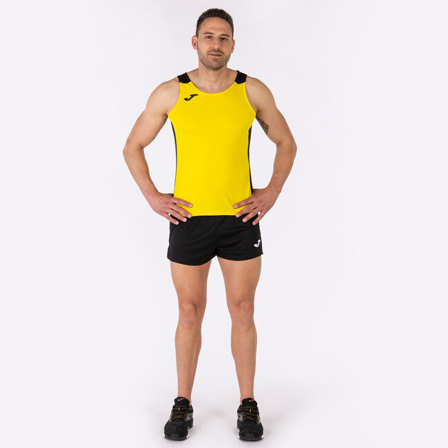 T-SHIRT RECORD II YELLOW-BLACK