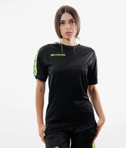 Kratka majica T-SHIRT POLY BAND fluo rumena-črna