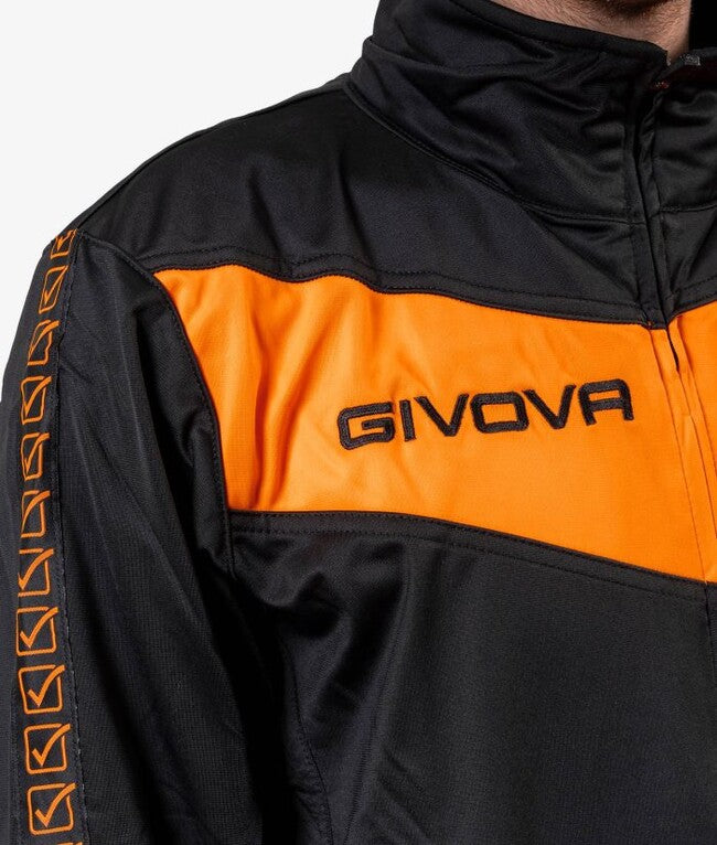 TUTA BANDA VISA TRIACETATO NERO/ARANCIO FLUO