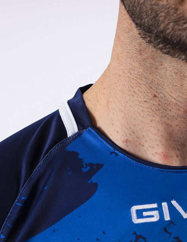 SHIRT ART INTERLOCK M/C AZZURRO/BLU