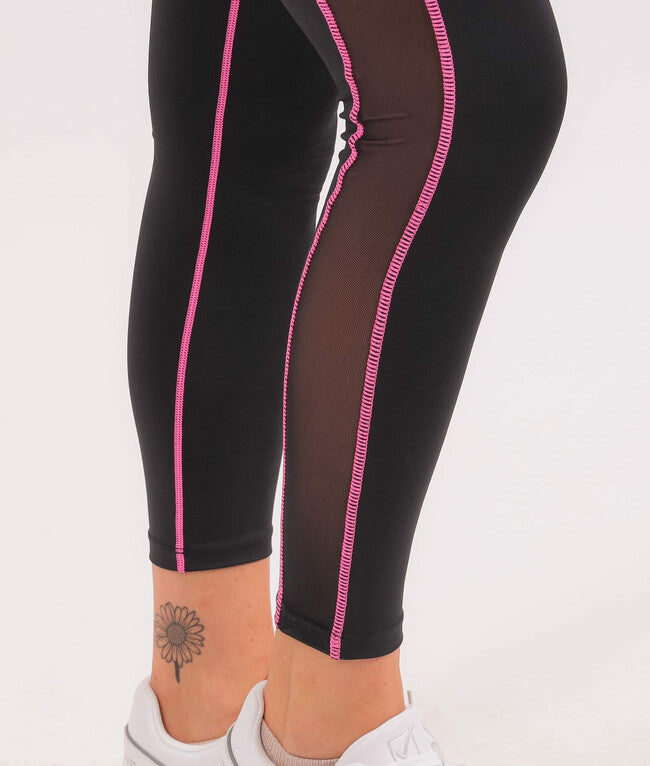 LEGGINS MOON NERO/FUXIA