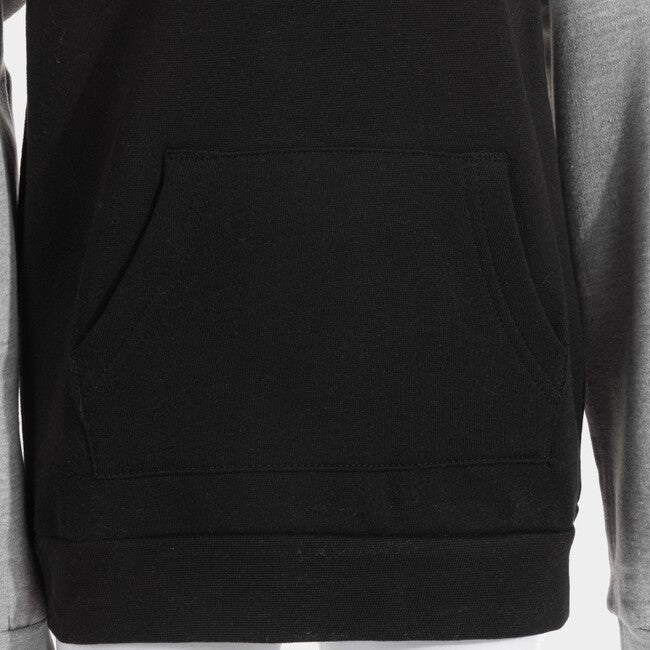 PARK HOODIE BLACK MELANGE GREY BLACK