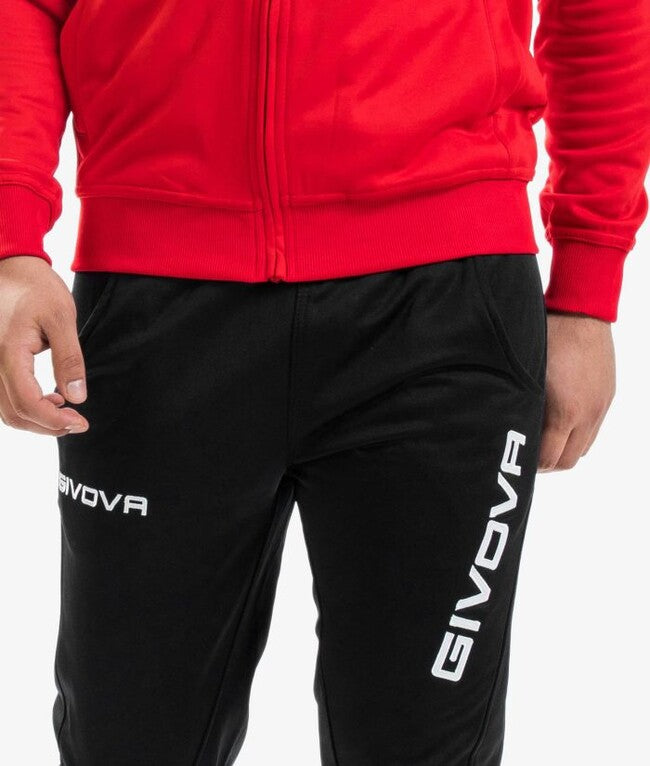TUTA GIVOVA ONE FULL ZIP POLARFLEECE ROSSO/NERO