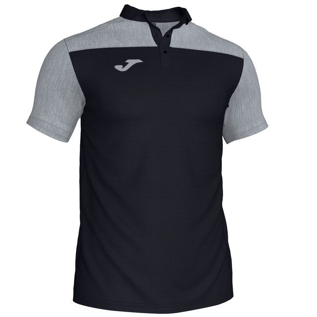 COMBI POLO SHIRT BLACK-GREY S/S BLACK-GREY