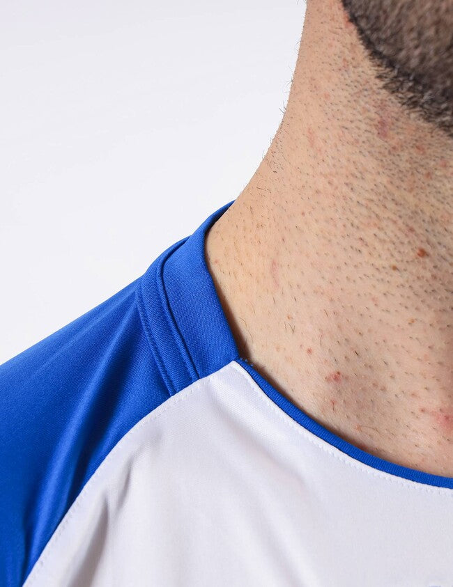 SHIRT CAPO INTERLOCK BIANCO/AZZURRO