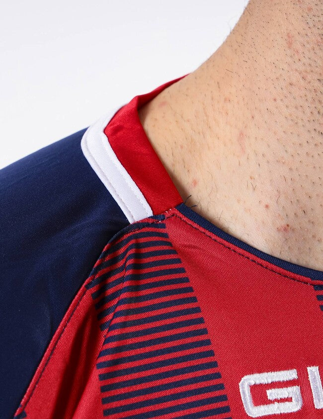 SHIRT TRATTO INTERLOCK BLU/ROSSO