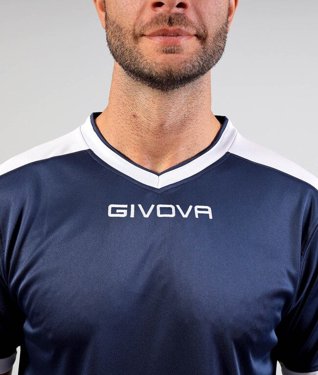SHIRT REVOLUTION INTERLOCK BLU/BIANCO