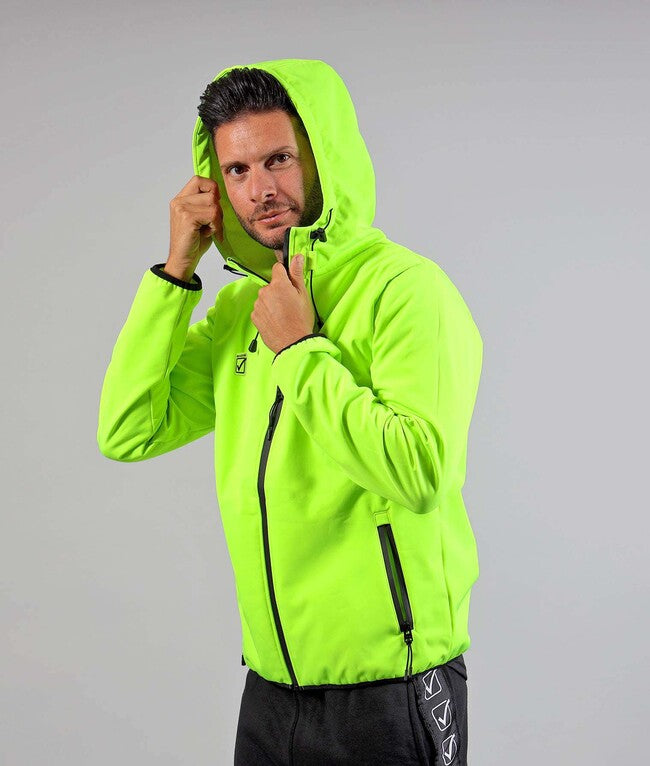 GIUBBOTTO SOFT SHELL GIALLO FLUO/NERO