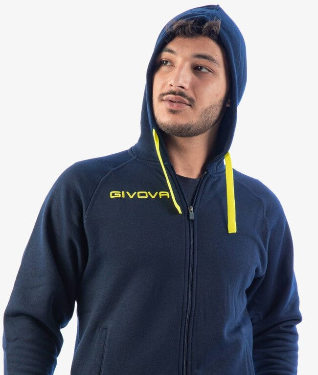 TUTA KING FELPA BLU/GIALLO FLUO