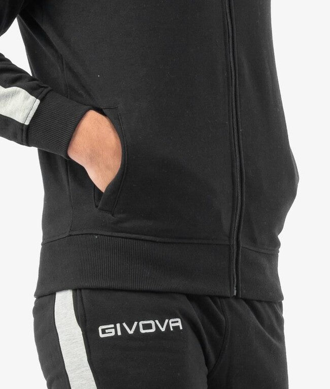 TUTA REVOLUTION FELPA NERO/GRIGIO